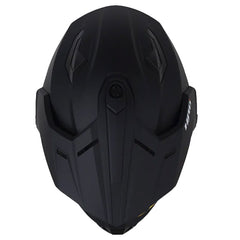 Casco Hro Mx-340 Solid Negro Rojo Visor Iridium Rojo