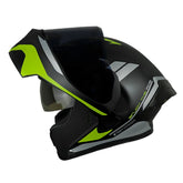 Casco ICH 3120 Mixamo Negro Amarillo Neón Visor Smoke