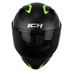 Casco ICH 3120 Mixamo Negro Amarillo Neón Visor Smoke