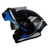 Casco ICH 3120 Mixamo Negro Azul Visor Transparente