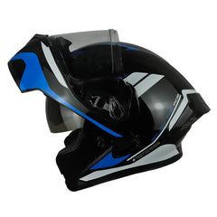 Casco ICH 3120 Mixamo Negro Azul Visor Transparente