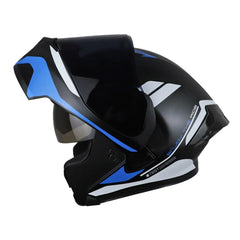 Casco ICH 3120 Mixamo Negro Azul Visor Smoke