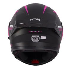 Casco Ich 3120 Ordanox Negro Fucsia Blanco