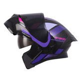 Casco Ich 3120 Ordanox Negro Morado Fucsia