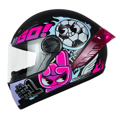 Casco Ich 501sp Kids Sp Champs Negro Fucsia