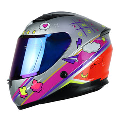 Casco Idx Titan Kids Dreamer Gris Rosa