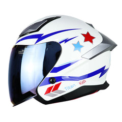 Casco Idx Titan Kids Nova Blanco Azul