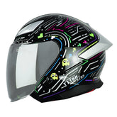 Casco Idx Titan Kids Pacman Negro Silver