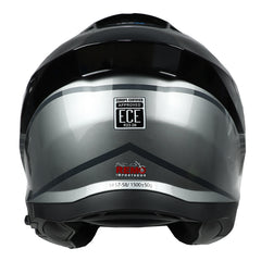 Casco Idx Titan Retro Silver Negro Titanio