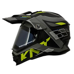 Casco Kontrol 819-6 Gs Negro Gris Amarillo