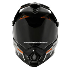 Casco Kontrol 819-6 Kapuk Negro Naranja