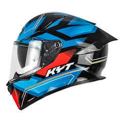 Casco Kyt R2r Parsec Negro Azul Rojo