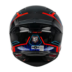 Casco Kyt Tt-Revo Speeding Negro Rojo Azul
