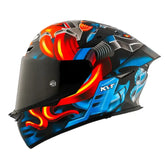 Casco Kyt Tt Revo Magnet Azul Rojo