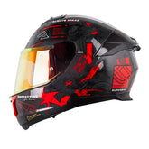 Casco Ls2 FF808 Stream II Gp Gris Rojo Visor Revo Rojo
