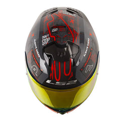 Casco Ls2 FF808 Stream II Gp Gris Rojo Visor Revo Rojo