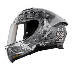 Casco Ls2 FF808 Stream II Gp Gris Visor Iridium Silver