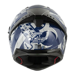 Casco Ls2 Ff806 Fusion Caution Gris Azul Visor Iridium Silver