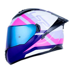 Casco Ls2 Ff806 Fusion Seven Morado Claro Visor Iridium Azul