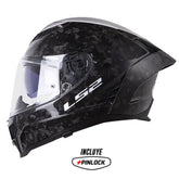 Casco Ls2 Ff807 Dragon Solid Carbon Forget Negro