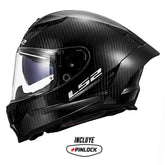 Casco Ls2 Ff807 Dragon Solid Carbon Forget Negro