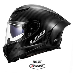 Casco Ls2 Ff807 Dragon Solid Carbon Forget Negro
