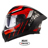Casco Ls2 Ff807 Dragon Trax Rojo Negro
