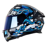 Casco Ls2 Ff808 Dragontige Negro Azul