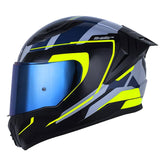 Casco Ls2 Ff810 Fokus Gris Amarillo Neon Visor Iridium Azul