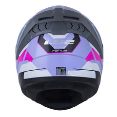 Casco Ls2 Ff810 Fokus Morado Claro Blanco Visor Iridium Morado