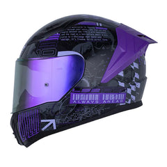 Casco Ls2 Ff810 History Gris Oscuro Morado Visor Revo Morado