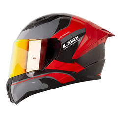 Casco Ls2 Ff810 Vision Gris Oscuro Rojo Visor Revo Rojo