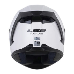 Casco Ls2 Ff820 Solid Blanco Perlado Visor Iridium Rainbow