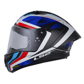 Casco Ls2 Ff805 Thunder Gp Aero Raute Azul Rojo Visor Smoke