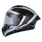 Casco Ls2 Ff805 Thunder Gp Aero Raute Blanco Gris Visor Smoke