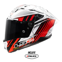 Casco Ls2 Ff85 Thunder Gp Aero Replica Perolari Blanco Rojo