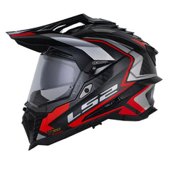 Casco Ls2 MX-701 Explorer Carbon Frontier II Rojo Negro