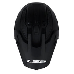 Casco Ls2 Mx-702 Solid Negro Visor Iridium Dorado