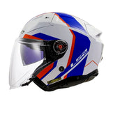 Casco Ls2 Of603 Infinity ll Focus Blanco Azul