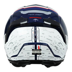 Casco Mt Atom 2SV Highlands D5 Blanco Azul Oscuro Rojo