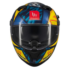 Casco Mt Braker Sv Fury C17 Azul Amarillo Brillo