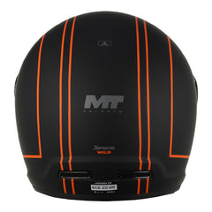 Casco Mt Jarama Sv Wild B1 Negro Rojo Naranja