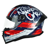 Casco Mt Stinger 2 Rocket C17 Azul Oscuro Blanco Rojo