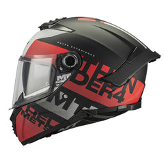 Casco Mt Thunder 4Sv Waves B5 Rojo Negro