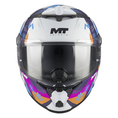 Casco Mt Thunder 4 R Sv Pipen C8 Blanco Fucsia Azul