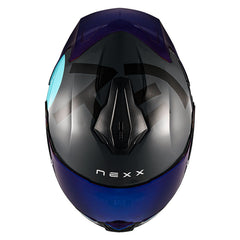Casco Nexx Y.100r Nippon Gris Negro Visor Iridium Azul