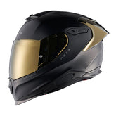 Casco Nexx Y.100r Subsonic Negro Visor Iridium Dorado