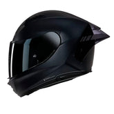 Casco Nolan N60-6 Sport Argento_(333) Negro Silver Visor Iridium Plateado