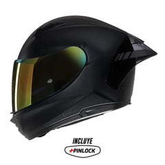Casco Nolan N60-6 Sport Irido_ (334) Negro Visor Iridium Rojo
