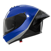 Casco Nolan N606 Sport Verniciatura Azul Negro Visor Smoke